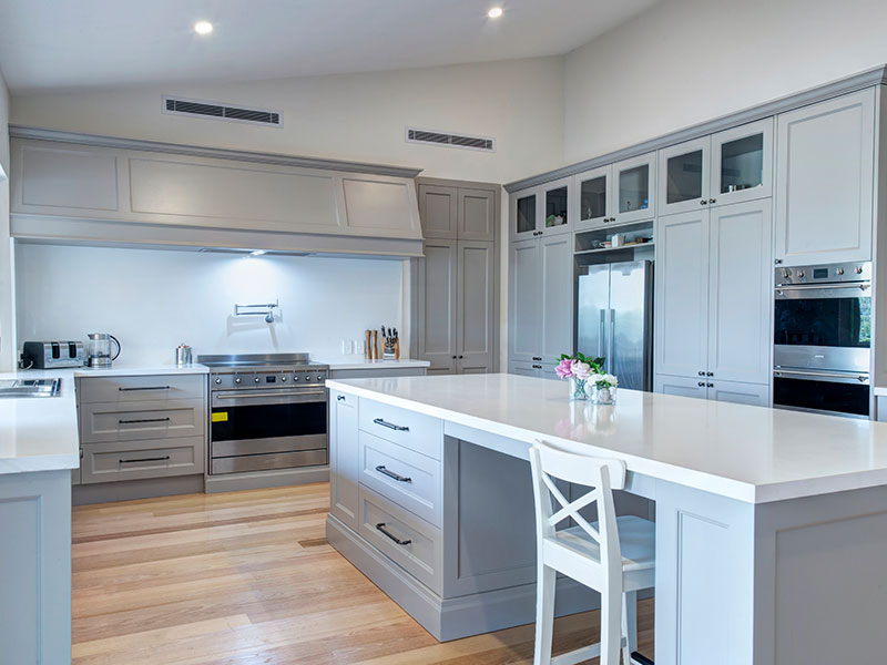 A Grey Hampton Kitchen Showing Its, Best Grey For Kitchen Cabinets Australia
