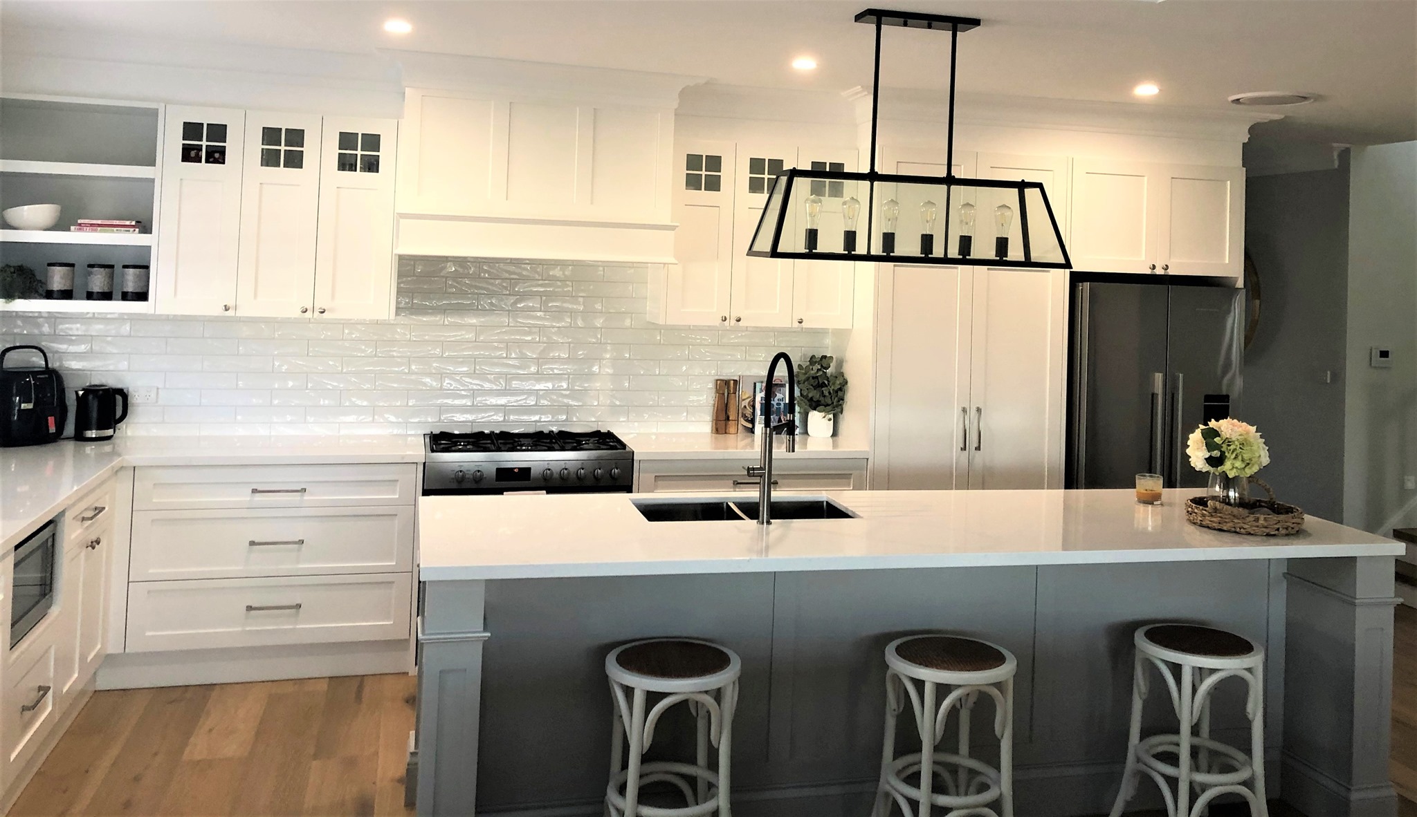 Highland Kitchens - Shaker style cabinetry completes this Hampton kitchen